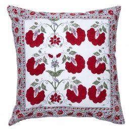 Janvi Reversible Pillow Cover - Red